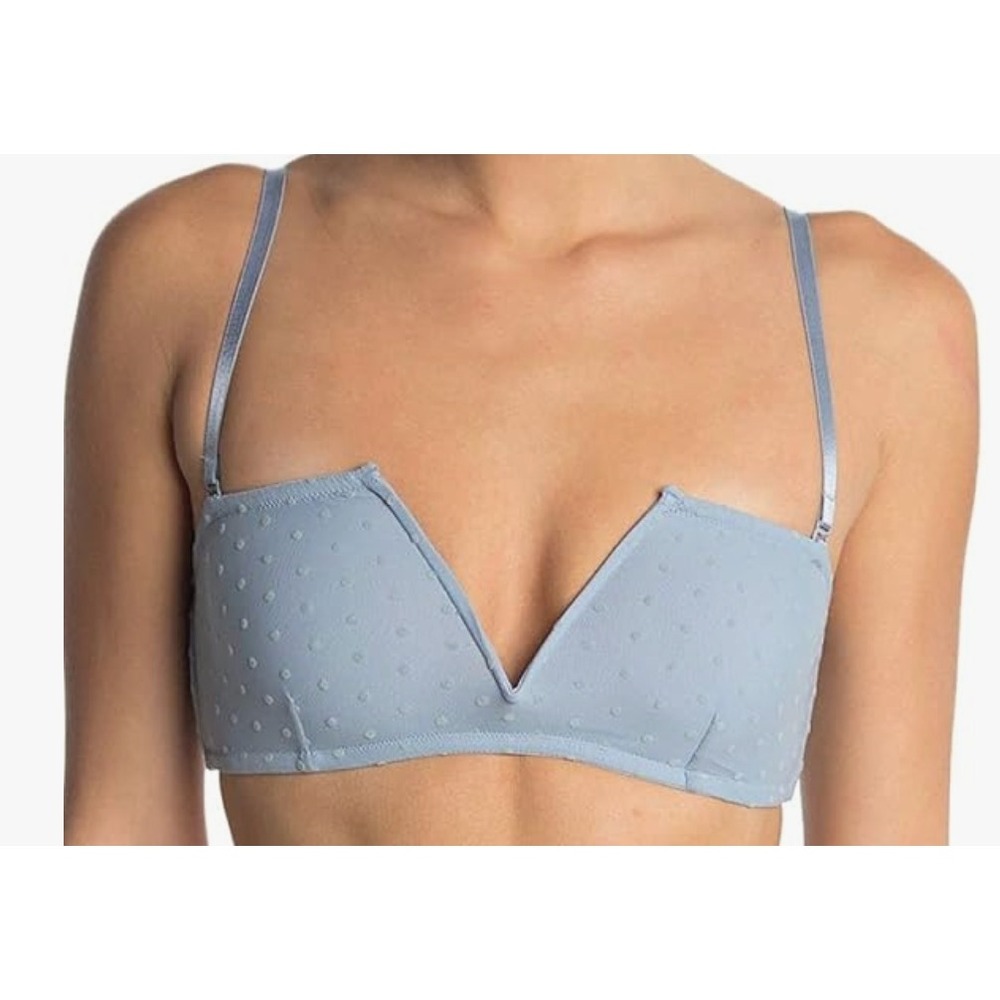 Intimately Free People The Rain Swiss Dot Bralette Blue Size S NEW‎